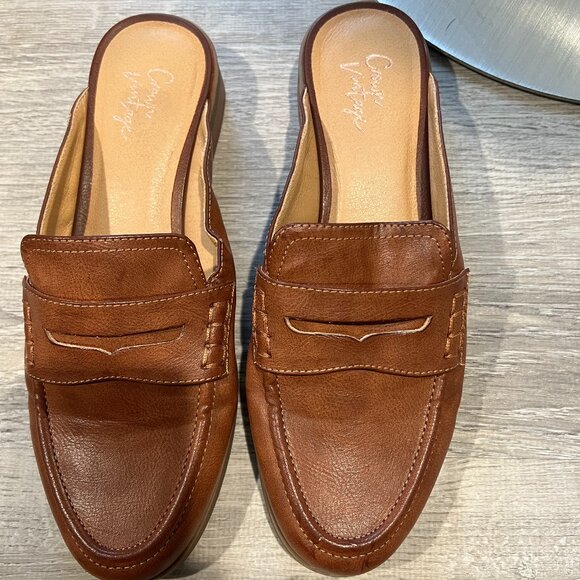 Crown Vintage Brown Loafer Mules - Size 9 - Worn Once! - Picture 1 of 7
